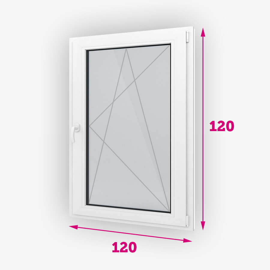Bukó-nyíló műanyag ablak 120x120cm