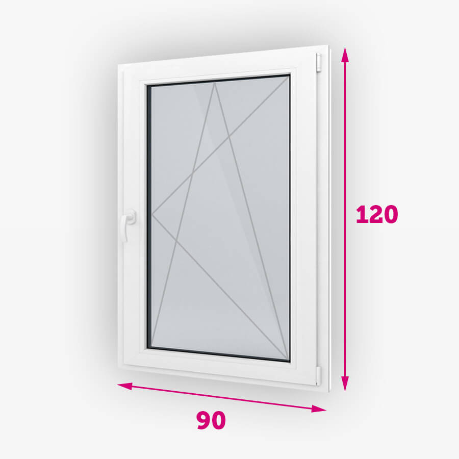 Bukó-nyíló műanyag ablak 90x120cm